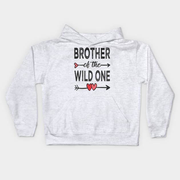 brother of the wild one brother Kids Hoodie by Bagshaw Gravity